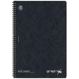 Τετράδιο Σπιράλ 4 Θεμάτων Graphix Α4 Μαύρο 4544-18