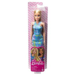 Mattel Barbie Purple Dress With Flowers - Blonde Doll With Blue Dress (Hgm59)