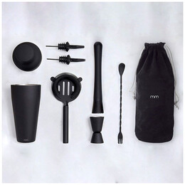 Cocktail Shaker Set Mikamax Matt Black 05026