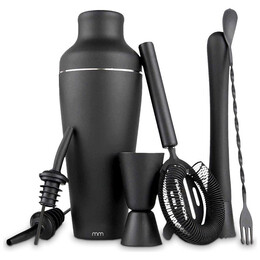 Cocktail Shaker Set Mikamax Matt Black 05026