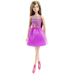 Mattel Barbie: Glitz Outfits - Brown Hair Doll With Purple Dress (Hjr93)