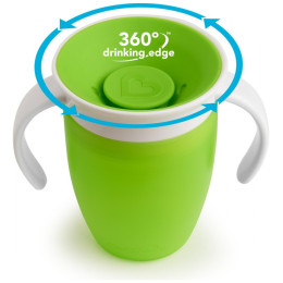 Εκπαιδευτικό κύπελλο Miracle 360 Trainer Cup Munchkin 207ml 6m+ Πράσινο 12443