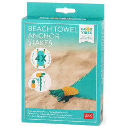 Πιαστράκια για Πετσέτα Παραλίας Legami Beach Towel Anchor Stakes 4τμχ Pineapple BCLIP0001