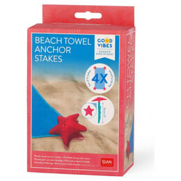 Πιαστράκια για Πετσέτα Παραλίας Legami Beach Towel Anchor Stakes 4τμχ Starfish BCLIP0002
