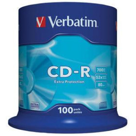 Cd-r Verbatim 43411 700mb 52x Extra Protection Surface