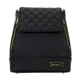Loungefly: Black pin Trader Convertible Mini Backpack & Crossbody bag (Lfbk0218)