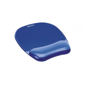 Fellowes Υποστηριγμα Καρπου-Mousepad gel Crystal Μπλέ - 9114120