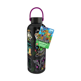 Paladone: Minecraft - Mascots Metal Water Bottle Carry Loop (Pp15878mcf)