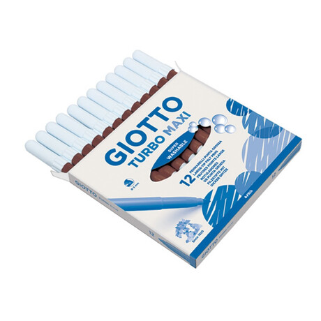 Μαρκαδόροι Giotto Turbo Maxi 12 τμχ Καφέ