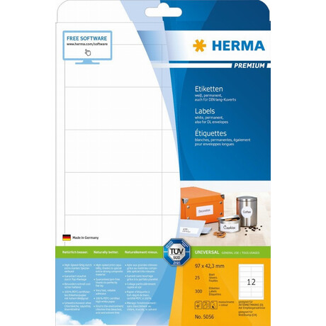Herma Ετικέτες λευκές 96,5x42,3