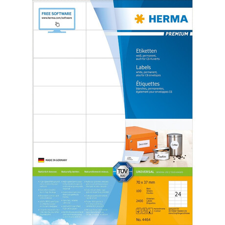 Herma Ετικέτες λευκές 70x37