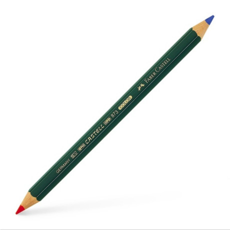 Ξυλομπογιά Faber Castell 873 "Castell Color" Κόκκινο/Μπλε