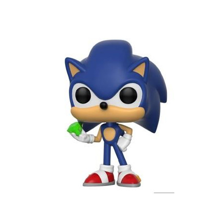 Funko Pop! Games: Sonic the Hedgehog - Sonic With Emerald #284 Vinyl Figure