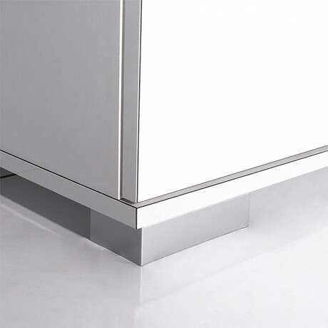 Ντουλάπα Ρούχων - Παπουτσοθήκη 12 Ζεύγων Diamond Megapap Μονόφυλλη σε Λευκό 45x40x187εκ.