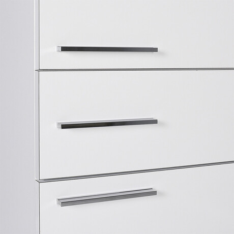 Ντουλάπα Ρούχων - Παπουτσοθήκη 12 Ζεύγων Diamond Megapap Μονόφυλλη σε Λευκό 45x40x187εκ.