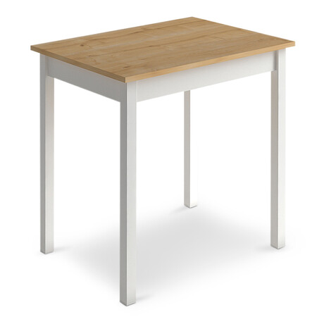Τραπέζι Mini Megapap Μεταλλικό - Μελαμίνης Χρώμα oak - Λευκό 78x59x75εκ.