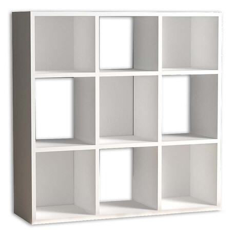Βιβλιοθήκη Cube Megapap από Μελαμίνη Χρώμα Λευκό 90x30x90εκ.