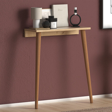 Κονσόλα Επιτοίχια Fiona Megapap από Μελαμίνη Χρώμα oak 60x22x73εκ.