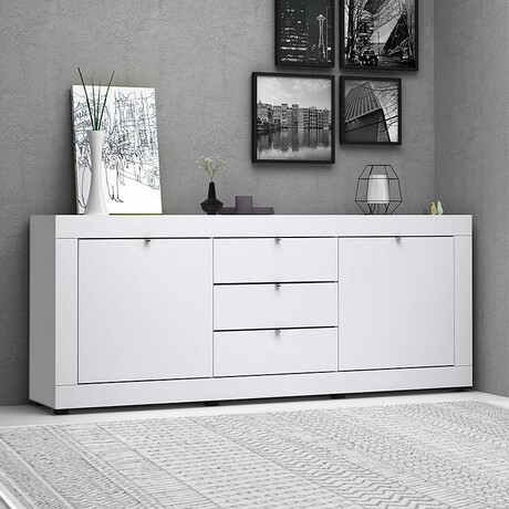 Μπουφές Μελαμίνης Ocean Megapap Χρώμα Λευκό 210x45x86εκ.