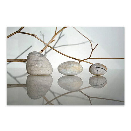 Πίνακας σε Καμβά "stones and Branches" Megapap Ψηφιακής Εκτύπωσης 90x60x3εκ.