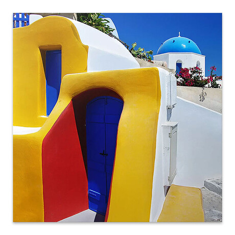 Πίνακας σε Καμβά "santorini" Megapap Ψηφιακής Εκτύπωσης 50x50x3εκ.