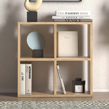 Βιβλιοθήκη Cube Megapap από Μελαμίνη Χρώμα Pine oak 60x23x60εκ.