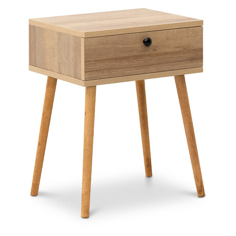 Κομοδίνο Pauline Megapap Μελαμίνης Χρώμα Pine oak 45x35x61εκ.