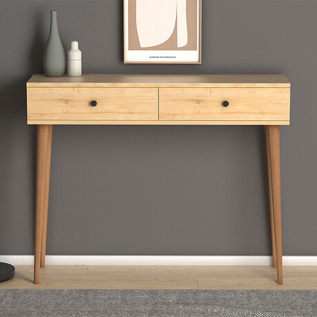 Κονσόλα Μελαμίνης Alis Megapap Χρώμα oak 110x29x88εκ.