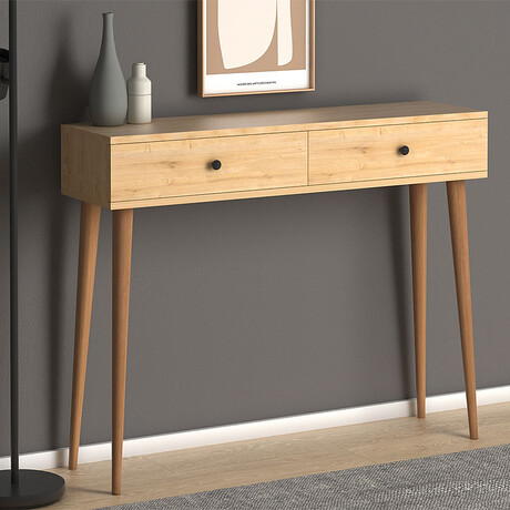 Κονσόλα Μελαμίνης Alis Megapap Χρώμα oak 110x29x88εκ.