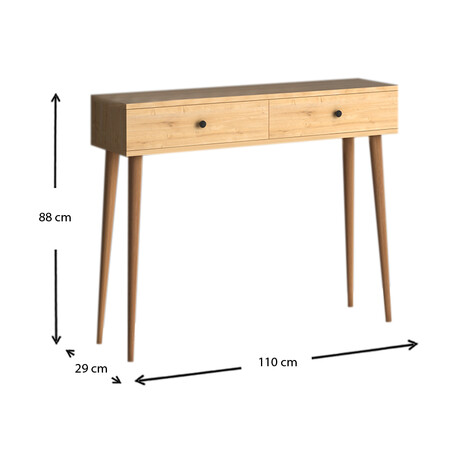 Κονσόλα Μελαμίνης Alis Megapap Χρώμα oak 110x29x88εκ.