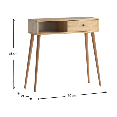 Κονσόλα Μελαμίνης Napoli Megapap Χρώμα oak 90x29x88εκ.