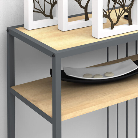 Κονσόλα Kary Megapap Μεταλλική - Μελαμίνης Χρώμα oak 120x33x90εκ.