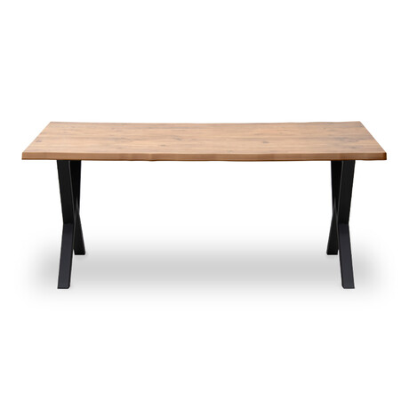 Τραπέζι Walter Megapap mdf - Μεταλλικό Χρώμα Ακακίας 160x80x75εκ.