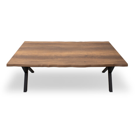 Τραπέζι Walter Megapap mdf - Μεταλλικό Χρώμα Καρυδί 160x80x75εκ.