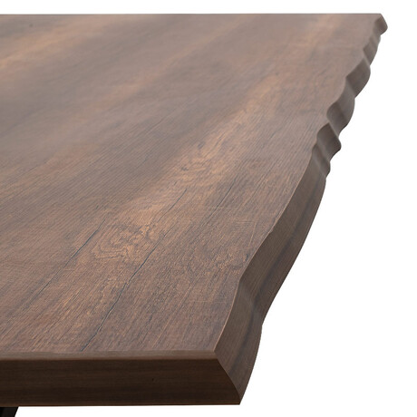 Τραπέζι Walter Megapap mdf - Μεταλλικό Χρώμα Καρυδί 200x100x75εκ.