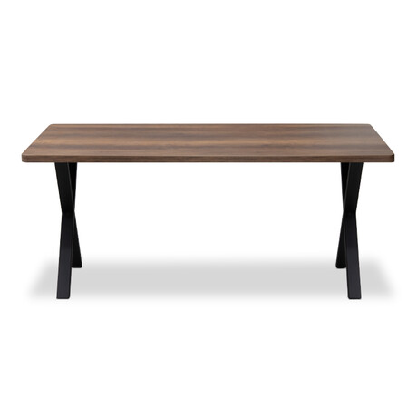 Τραπέζι Jeremy Megapap mdf - Μεταλλικό Χρώμα Καρυδί 160x80x75εκ.