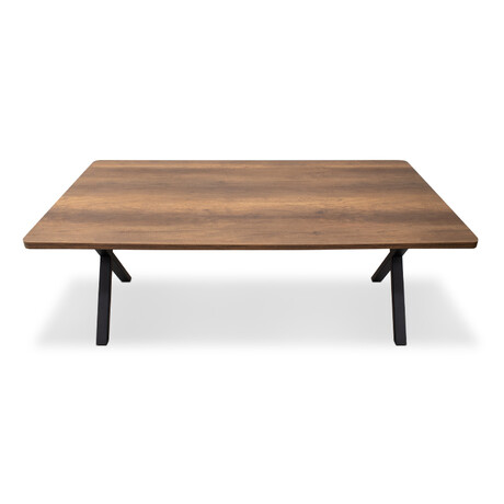 Τραπέζι Jeremy Megapap mdf - Μεταλλικό Χρώμα Καρυδί 200x100x75εκ.