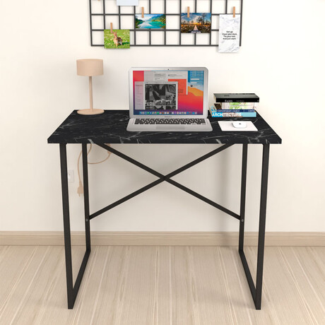 Γραφείο Εργασίας Rilke Megapap Μεταλλικό - Μελαμίνης Χρώμα Μαύρο εφέ Μαρμάρου 90x60x75εκ. Γραφείο Εργασίας Rilke Megapap Μεταλλικό - Μελαμίνης Χρώμα Μαύρο εφέ Μαρμάρου 90x60x75εκ.