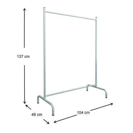 Επιδαπέδια Κρεμάστρα Silman Megapap Μεταλλική Χρώμα Λευκό 104x48x137εκ. Επιδαπέδια Κρεμάστρα Silman Megapap Μεταλλική Χρώμα Λευκό 104x48x137εκ.