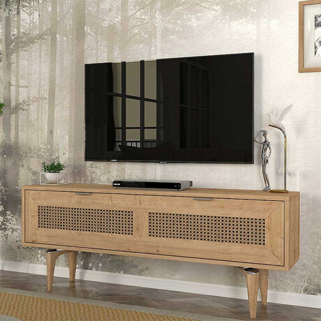 Έπιπλο Τηλεόρασης Sirona Megapap από Μελαμίνη Χρώμα Sapphire oak 140x30x55εκ.