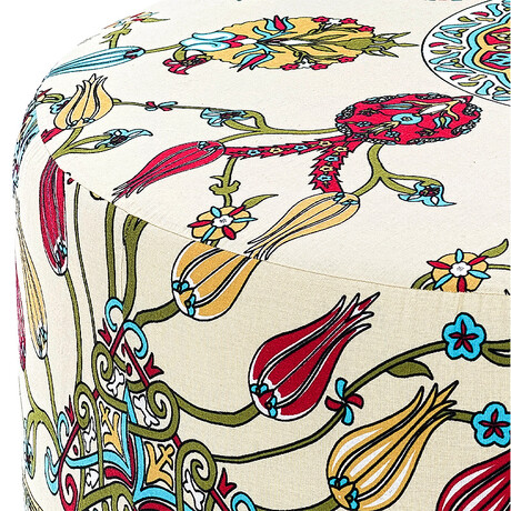 Σκαμπώ Rimini Megapap Υφασμάτινο Πολύχρωμο 65x65x40εκ.