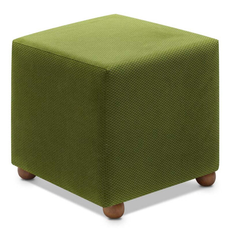 Σκαμπώ Ranma Megapap Υφασμάτινο Χρώμα Πράσινο 40x40x40εκ.