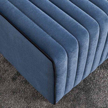 Σκαμπώ Mabel Megapap Βελούδινο Χρώμα Μπλε 80x40x40εκ.