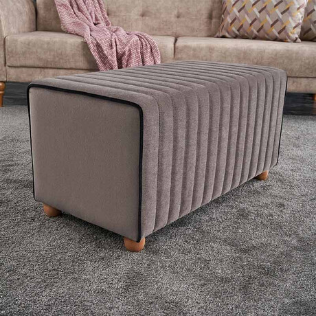 Σκαμπώ Mabel Megapap Βελούδινο Χρώμα Γκρι 80x40x40εκ.