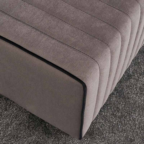 Σκαμπώ Mabel Megapap Βελούδινο Χρώμα Γκρι 80x40x40εκ.