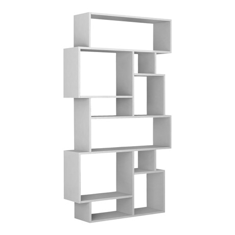 Βιβλιοθήκη Μελαμίνης Karmato Megapap Χρώμα Λευκό 96x25,5x168,5εκ.