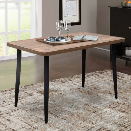 Τραπέζι Levico Megapap mdf - Μεταλλικό Χρώμα Ακακίας 120x70x75εκ.