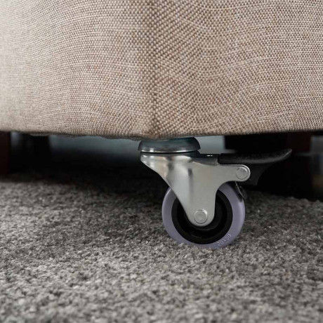 Γωνιακός Καναπές - Κρεβάτι Manama Megapap Αριστερή Γωνία Υφασμάτινος Χρώμα Κρεμ 280x206x85εκ.