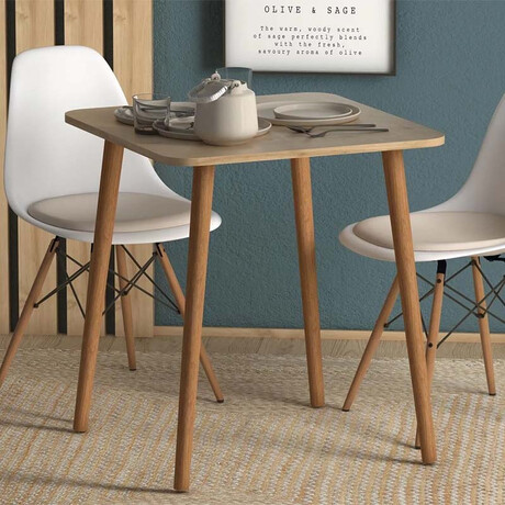Τραπέζι Kare Megapap από Μελαμίνη Χρώμα oak 70x70x72εκ.