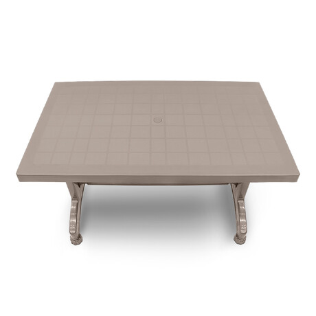 Τραπέζι Πολυπροπυλενίου Callan Megapap Χρώμα Cappuccino 120x70x73εκ.